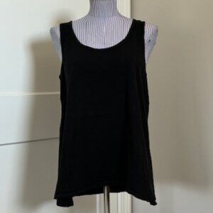 Fresh Produce Tank w/back cut-out (M) Black